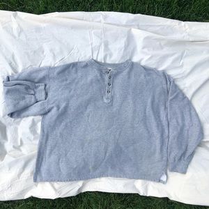 Light Grey Long-Sleeve Henley